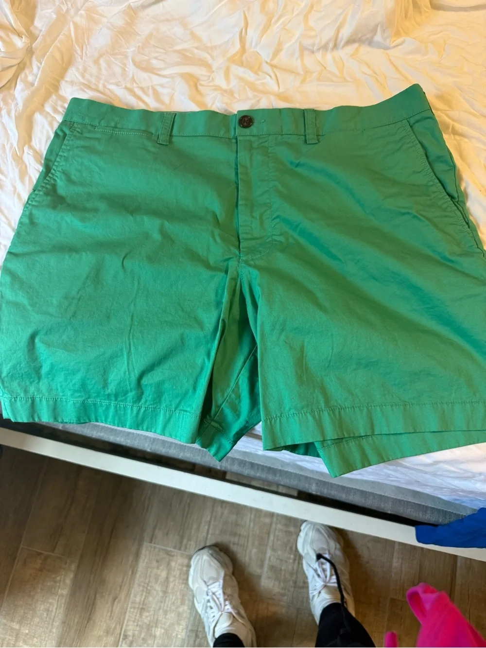 J. Crew Portsider Short - Green Cotton Flat-Front Shorts